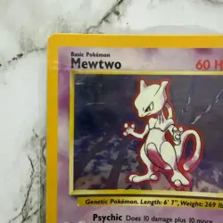 Mewtwo 10/102 - Base Set - Holo - HP - Rare - Unlimited - Pokemon Trading Card - Image 2
