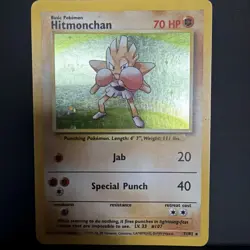 Hitmonchan 7/102 Pokemon Card Original Base Set Gamefreak 1999 Wizards WOTC - Image 2