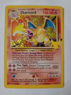 Charizard 4/102 Holo Base Set Unlimited 1999 WOTC Pokemon Card Vintage HP - Image 1
