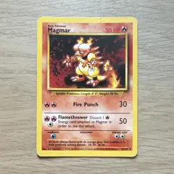 Pokemon TCG Magmar 36/102 Base Set Uncommon Regular Unlimited English 50 HP 1999 - Image 1