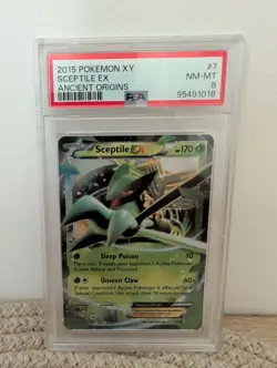 PSA 8 Sceptile EX 7/98 Ultra Rare XY Ancient Origins Pokemon Card 2015 - Image 1