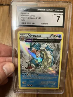 CGC 7 Gyarados Holo 21/98 2015 XY Ancient Origins Rare Pokemon Card - Image 1