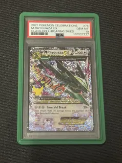 2021 POKEMON CELEBRATIONS CLASSIC COLLECTION #76 M RAYQUAZA EX PSA 10 - Image 1