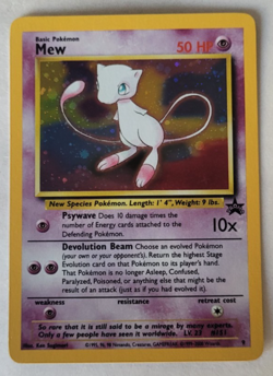 Pokemon Card Mew Holographic Black Star Promo #9 Card WOTC 1999-2000 NM - Image 1