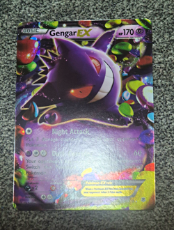 Jumbo Pokemon Gengar EX Basic Foil Holo Psychic HP 170 English TCG Card - Image 1