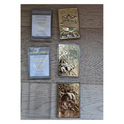 Pokemon 1999 23K Gold Cards Charizard Togepi Jigglypuff Used Lot - Image 1