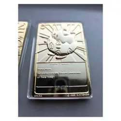 Pokemon 1999 23K Gold Cards Charizard Togepi Jigglypuff Used Lot - Image 3