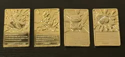 1999 Pokemon x4 BK Collab 23k Gold Plated Cards Pikachu Very Nice Condion See Pi - Image 2