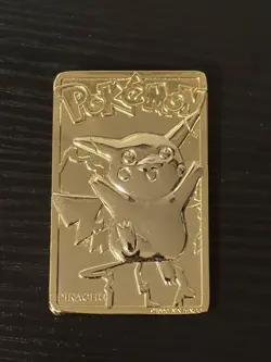 1999 Pokemon x4 BK Collab 23k Gold Plated Cards Pikachu Very Nice Condion See Pi - Image 3