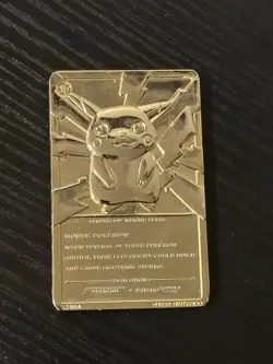 1999 Pokemon x4 BK Collab 23k Gold Plated Cards Pikachu Very Nice Condion See Pi - Image 4