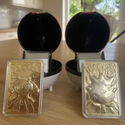 ✨Vintage Pokemon 23K Gold Plated Cards Togepi & Poliwhirl Set 1999 W/COA✨ - Image 1