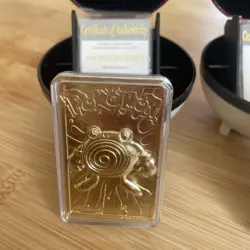 ✨Vintage Pokemon 23K Gold Plated Cards Togepi & Poliwhirl Set 1999 W/COA✨ - Image 2