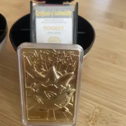 ✨Vintage Pokemon 23K Gold Plated Cards Togepi & Poliwhirl Set 1999 W/COA✨ - Image 3