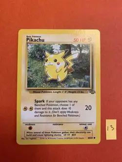 Pikachu 60/64 Jungle Common Pokemon TCG Wizards 1999 - Image 1