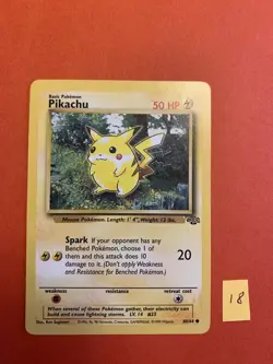 Pikachu 60/64 Jungle Common Pokemon TCG Wizards 1999 - Image 1