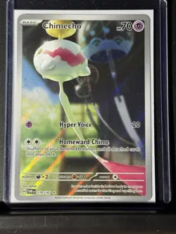 Chimecho 179/167 Twilight Masquerade Illustration Rare Pokemon TCG Card NM - Image 1