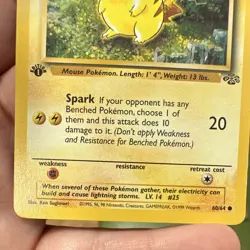 Wizards Pokemon TCG Pikachu 60/64 Jungle 1st Ed Common English 1999 - Image 5