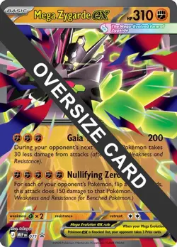 Mega Zygarde ex 071 Holo Promo Jumbo Cards Pokemon Near Mint - Image 1