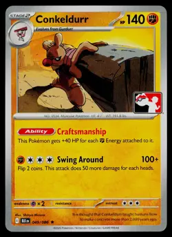 Conkeldurr Rare 049/086 Prize Pack Series Cards Near Mint NM Pokemon EN - Image 2