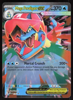 Mega Feraligatr ex 036 Jumbo Cards Holo Near Mint 5ban Graphics Pokemon TCG - Image 1