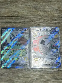 Great Tusk ex 072 Iron Treads ex 073 Pokemon Cards Black Star Promo NEAR MINT - Image 1