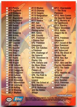 Checklist #148 Topps Trading Cards Series 2 Pokemon Near Mint - Image 3