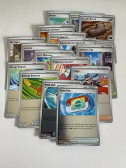 Pokemon TCG Perfect Order Reverse Holo Trainer Card Bundle (16 Cards) -Near Mint - Image 1