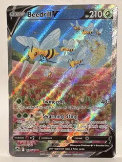 Pokemon TCG Beedrill V 161/189 Astral Radiance Full Art Holo English 210 HP - Image 1