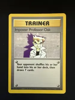 Imposter Professor Oak 73/102 Rare Pokemon Card Base Set - Image 1