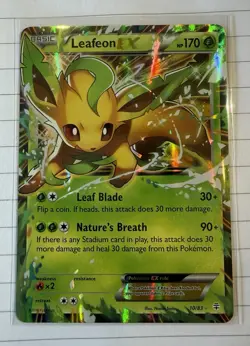 Pokemon TCG Leafeon EX 10/83 Generations Ultra Rare HP Holo Rare 2016 - Image 1