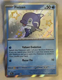 Pokemon TCG Finizen Shiny Rare Holo 123/091 Paldean Fates EN 2024 50HP - Image 1