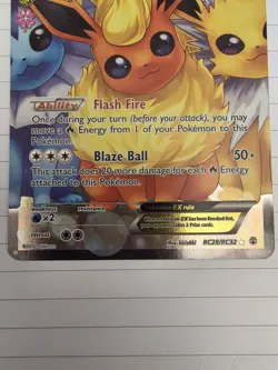 Pokemon TCG Flareon EX RC28/RC32 Generations Radiant Collection Holo 2016 170 HP - Image 3
