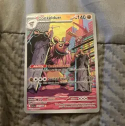 Pokemon TCG Conkeldurr 127/086 Holo Rare Stage 2 140 HP SV Black Bolt 2025 - Image 1