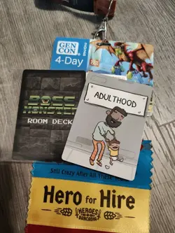 2025 Gencon Promo Cards, Adulthood & Boss Monster from (Brotherwise Games) - Image 1