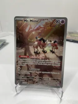 Pokemon TCG Mr. Mime Scarlet Violet Holo Card 179/165 Illustration - Image 1