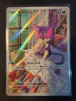Purrloin 136/086 Illustration Rare English NM - White Flare | Pokemon TCG - Image 1