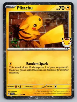 Pikachu (Cosmo Holo) 051/162 Promo Miscellaneous Cards & Products Pokemon NM - Image 1