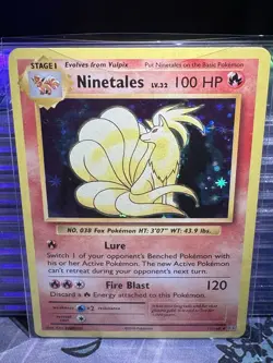 Pokemon TCG Ninetales Holo Rare Card Evolutions XY-15/108 Near Mint Condition - Image 1
