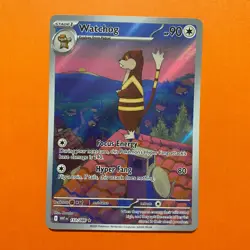 Watchog Illustration Rare 153/086 Pokemon Card White Flare NM English 153/86 - Image 2