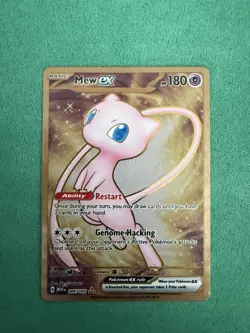 Pokemon Mew EX TCG Metal Gold Card 205/165 SV 151 Ultra Premium Promo - Image 1