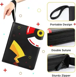 50 Pages Premium Pocket ZIP Card Binder/Folder Pokemon 400 Cards Album Collector - Image 4