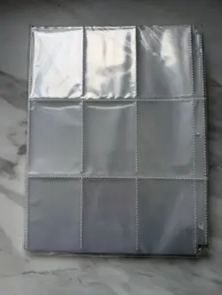 Trading Card Binder Pages, 9 Pocket pages, 900 Pockets, Pokemon, Sports cards - Image 2