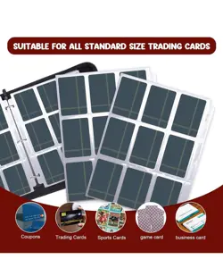 Card Binder for Pokemon Cards Holder Fits 900 Cards w/ 50 Removable Sleeves - Image 5