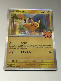 Pikachu 062/193 HOLO RARE Trick or Trade 2023 Pokemon Card - Image 1