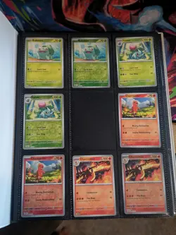 Partially Complete 151 Pokemon Set Binder Base Cards and Most Reverse Cards - Image 2