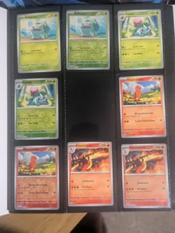 Partially Complete 151 Pokemon Set Binder Base Cards and Most Reverse Cards - Image 2