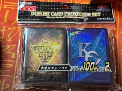 YUGIOH CARD PROTECTOR SLEEVES MILLENNIUM PUZZLE KAIBA CORP LOGO (200) JAPANESE - Image 1