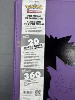 Gengar Pokemon Ultra PRO 9-Pocket Side Load Binder TCG Holds 360 cards NEW NICE - Image 2