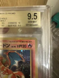 1999 Pokemon Japanese CD Promo Charizard BGS 9.5 *SWIRL* Holo - Image 4