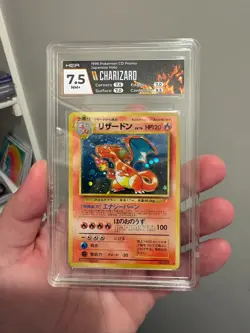 Charizard Holo 1999 Pokemon CD Promo Japanese #6 - HGA 7.5 NM+ - Image 1